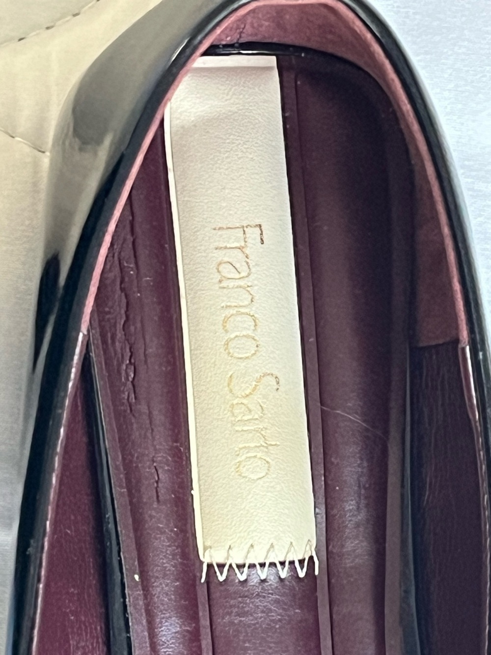 Franco Sarto Black Patent Mary Jane Flats with Gold Buckles - Picture 3 of 4